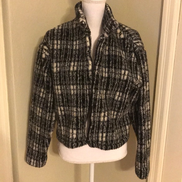 Black/White waist length jacket size medium. - Picture 1 of 4